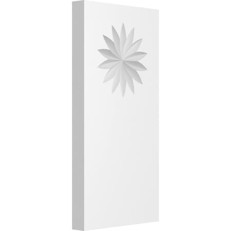 Ekena Millwork Standard Foster Flower Plinth Block With Square Edge, 5"W x 10"H x 3/4"P PBP050X100X075FOS09